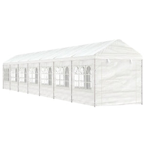 Gazebo con Tetto Bianco 15,61x2,28x2,69 m in Polietilenecod mxl 124281