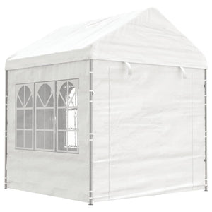 Gazebo con Tetto Bianco 15,61x2,28x2,69 m in Polietilenecod mxl 124281