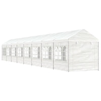 Gazebo con Tetto Bianco 17,84x2,28x2,69 m in Polietilene 3155484