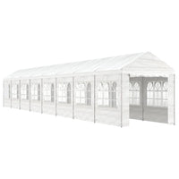 Gazebo con Tetto Bianco 17,84x2,28x2,69 m in Polietilene 3155484