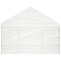 Gazebo con Tetto Bianco 4,46x4,08x3,22 m in Polietilene 3155486