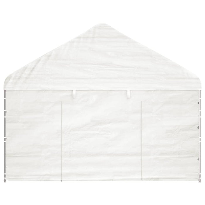 Gazebo con Tetto Bianco 4,46x4,08x3,22 m in Polietilene 3155486