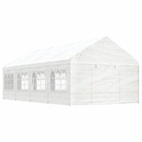 Gazebo con Tetto Bianco 8,92x4,08x3,22 m in Polietilenecod mxl 125161