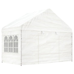 Gazebo con Tetto Bianco 15,61x4,08x3,22 m in Polietilenecod mxl 76362