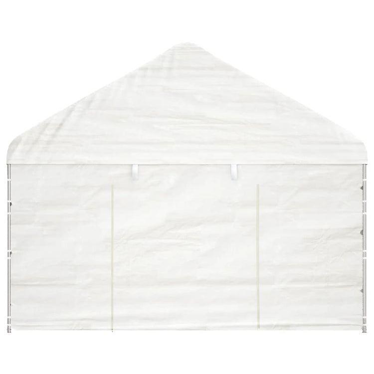 Gazebo con Tetto Bianco 15,61x4,08x3,22 m in Polietilene 3155491