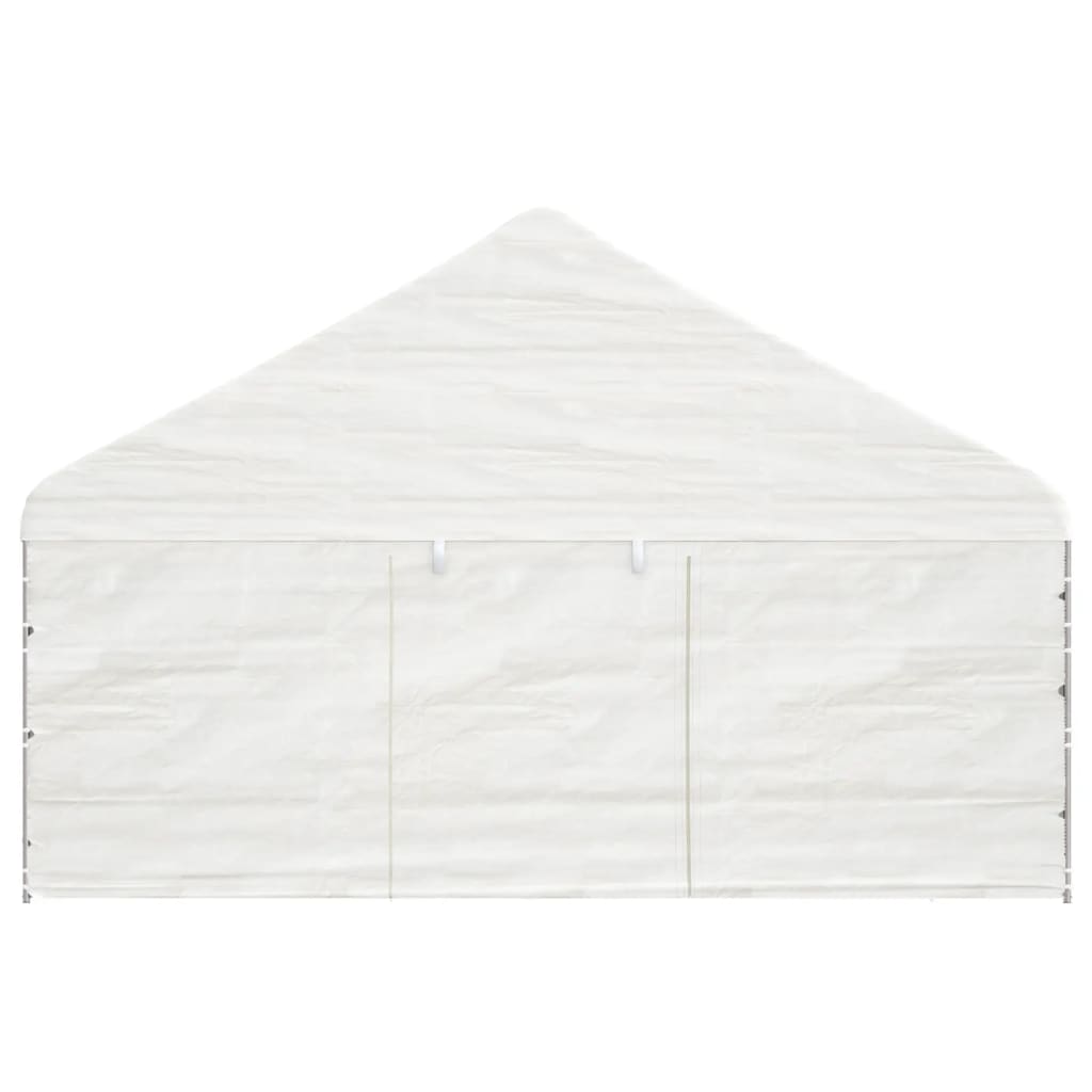 Gazebo con Tetto Bianco 6,69x5,88x3,75 m in Polietilene 3155495