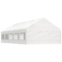 Gazebo con Tetto Bianco 11,15x5,88x3,75 m in Polietilenecod mxl 124311