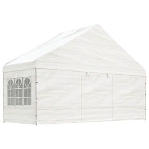 Gazebo con Tetto Bianco 11,15x5,88x3,75 m in Polietilene 3155497