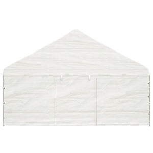 Gazebo con Tetto Bianco 11,15x5,88x3,75 m in Polietilene 3155497