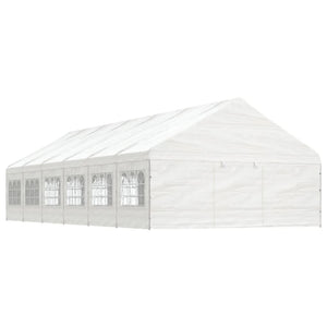 Gazebo con Tetto Bianco 13,38x5,88x3,75 m in Polietilenecod mxl 80229