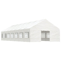 Gazebo con Tetto Bianco 15,61x5,88x3,75 m in Polietilene 3155499