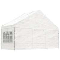 Gazebo con Tetto Bianco 15,61x5,88x3,75 m in Polietilene 3155499