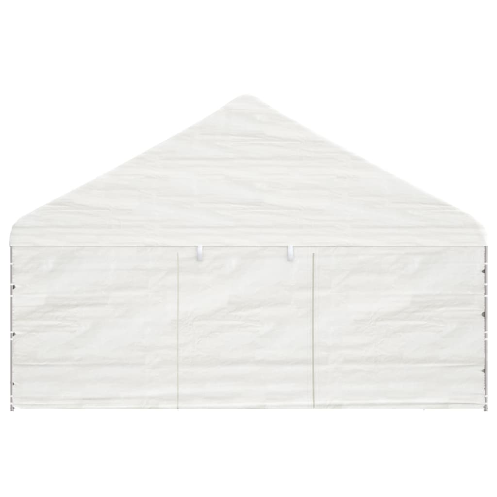 Gazebo con Tetto Bianco 15,61x5,88x3,75 m in Polietilene 3155499