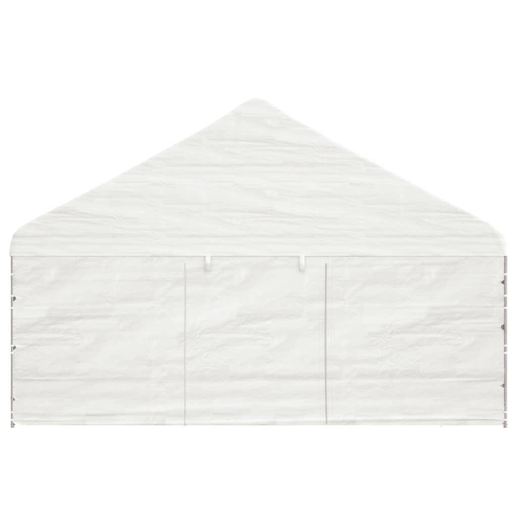 Gazebo con Tetto Bianco 17,84x5,88x3,75 m in Polietilene 3155500