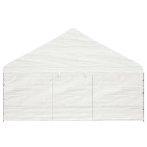 Gazebo con Tetto Bianco 17,84x5,88x3,75 m in Polietilene 3155500