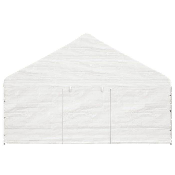 Gazebo con Tetto Bianco 17,84x5,88x3,75 m in Polietilene 3155500