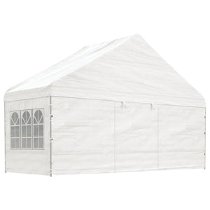 Gazebo con Tetto Bianco 20,07x5,88x3,75 m in Polietilene 3155501