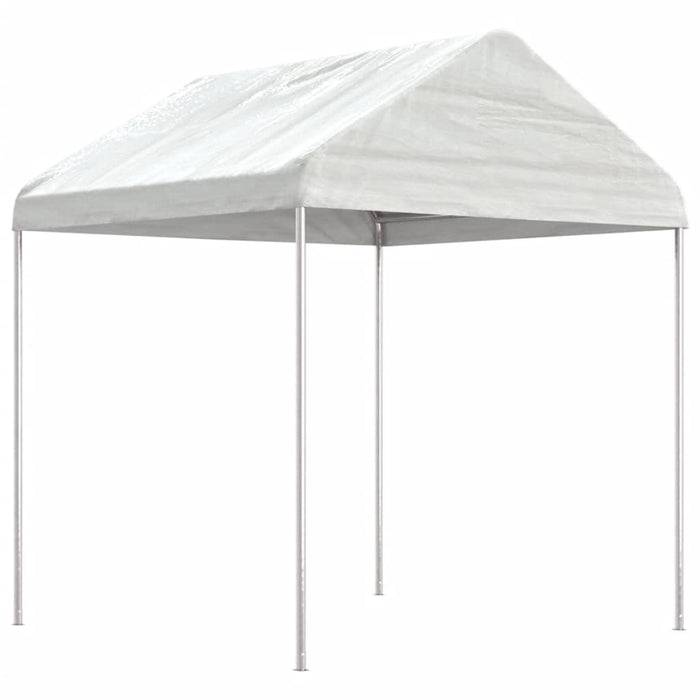 Gazebo con Tetto Bianco 4,46x2,28x2,69 m in Polietilenecod mxl 76393