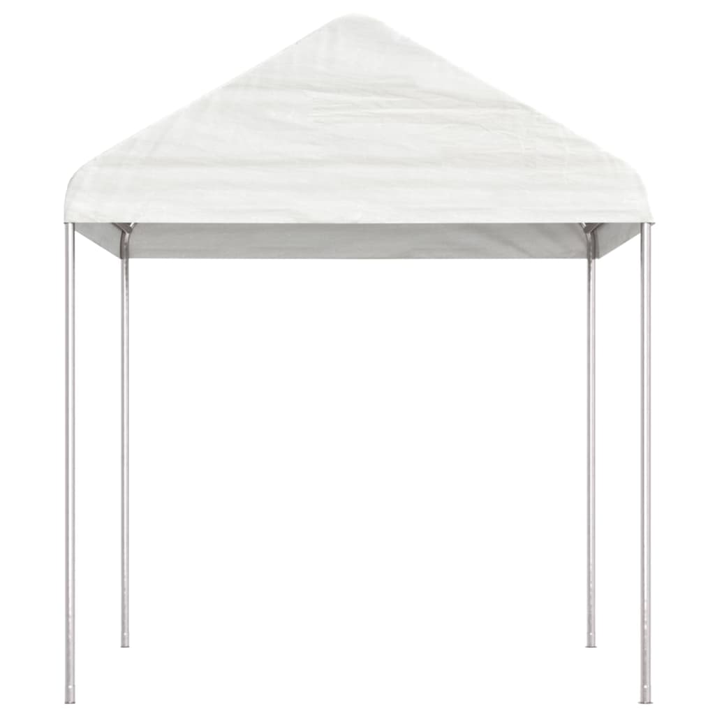 Gazebo con Tetto Bianco 4,46x2,28x2,69 m in Polietilene 3155502