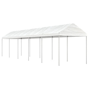 Gazebo con Tetto Bianco 11,15x2,28x2,69 m in Polietilene 3155505