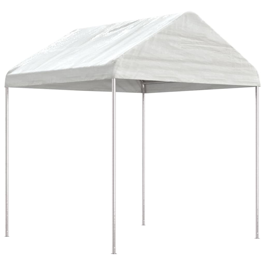 Gazebo con Tetto Bianco 13,38x2,28x2,69 m in Polietilene 3155506