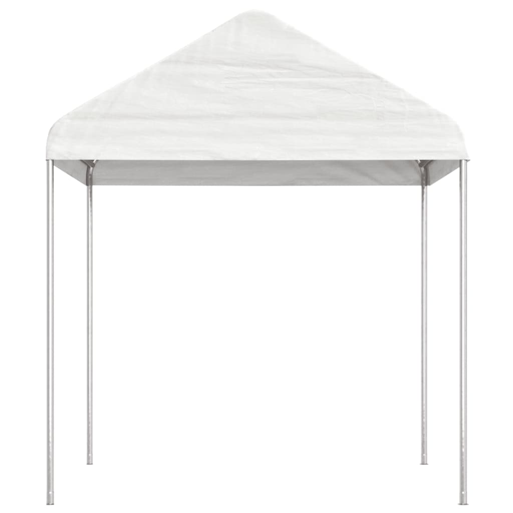 Gazebo con Tetto Bianco 13,38x2,28x2,69 m in Polietilene 3155506