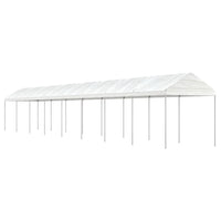 Gazebo con Tetto Bianco 17,84x2,28x2,69 m in Polietilene 3155508