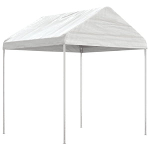 Gazebo con Tetto Bianco 17,84x2,28x2,69 m in Polietilene 3155508