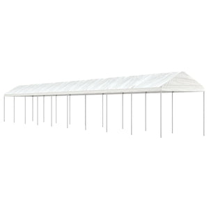 Gazebo con Tetto Bianco 20,07x2,28x2,69 m in Polietilenecod mxl 76356