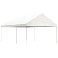 Gazebo con Tetto Bianco 6,69x4,08x3,22 m in Polietilene 3155511