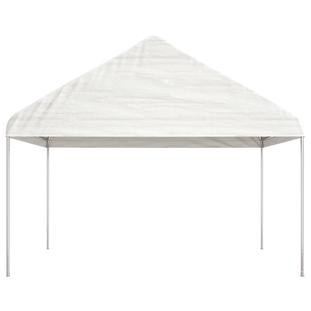 Gazebo con Tetto Bianco 6,69x4,08x3,22 m in Polietilene 3155511