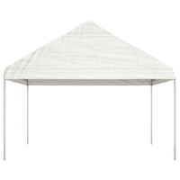 Gazebo con Tetto Bianco 6,69x4,08x3,22 m in Polietilene 3155511