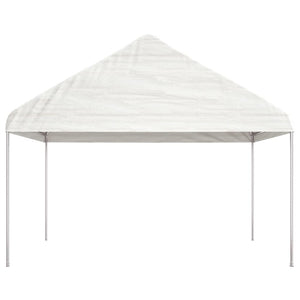 Gazebo con Tetto Bianco 6,69x4,08x3,22 m in Polietilene 3155511