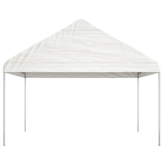 Gazebo con Tetto Bianco 6,69x4,08x3,22 m in Polietilene 3155511