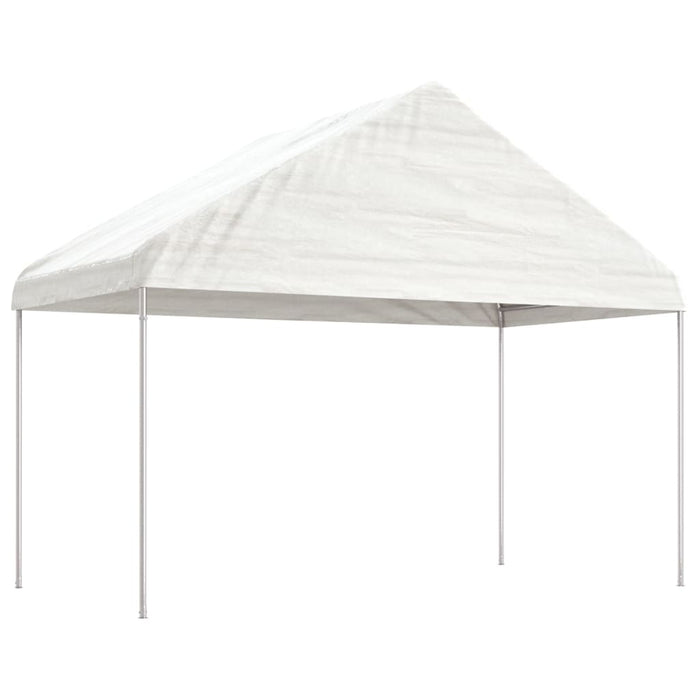 Gazebo con Tetto Bianco 8,92x4,08x3,22 m in Polietilenecod mxl 124303