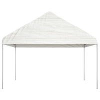 Gazebo con Tetto Bianco 8,92x4,08x3,22 m in Polietilene 3155512