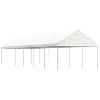 Gazebo con Tetto Bianco 13,38x4,08x3,22 m in Polietilenecod mxl 76397