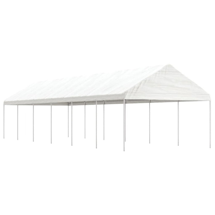 Gazebo con Tetto Bianco 13,38x4,08x3,22 m in Polietilenecod mxl 76397