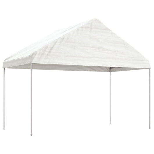 Gazebo con Tetto Bianco 13,38x4,08x3,22 m in Polietilenecod mxl 76397