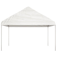 Gazebo con Tetto Bianco 13,38x4,08x3,22 m in Polietilenecod mxl 76397