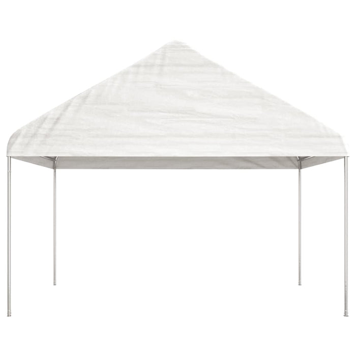 Gazebo con Tetto Bianco 13,38x4,08x3,22 m in Polietilenecod mxl 76397