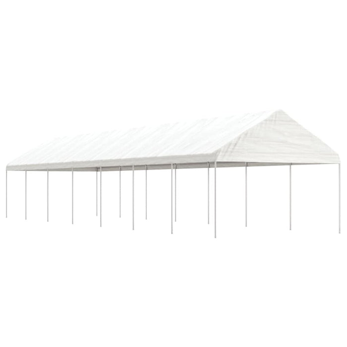 Gazebo con Tetto Bianco 15,61x4,08x3,22 m in Polietilenecod mxl 100352