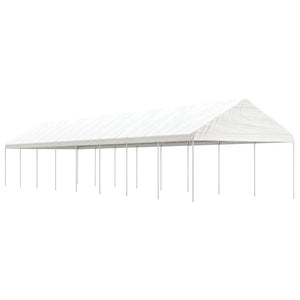 Gazebo con Tetto Bianco 17,84x4,08x3,22 m in Polietilenecod mxl 76390