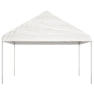 Gazebo con Tetto Bianco 17,84x4,08x3,22 m in Polietilenecod mxl 76390