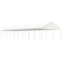 Gazebo con Tetto Bianco 20,07x4,08x3,22 m in Polietilenecod mxl 100341