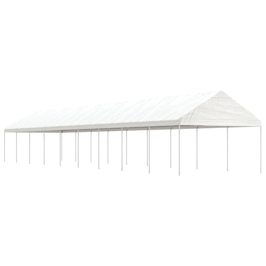 Gazebo con Tetto Bianco 20,07x4,08x3,22 m in Polietilenecod mxl 100341