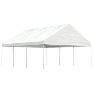 Gazebo con Tetto Bianco 6,69x5,88x3,75 m in Polietilenecod mxl 124298