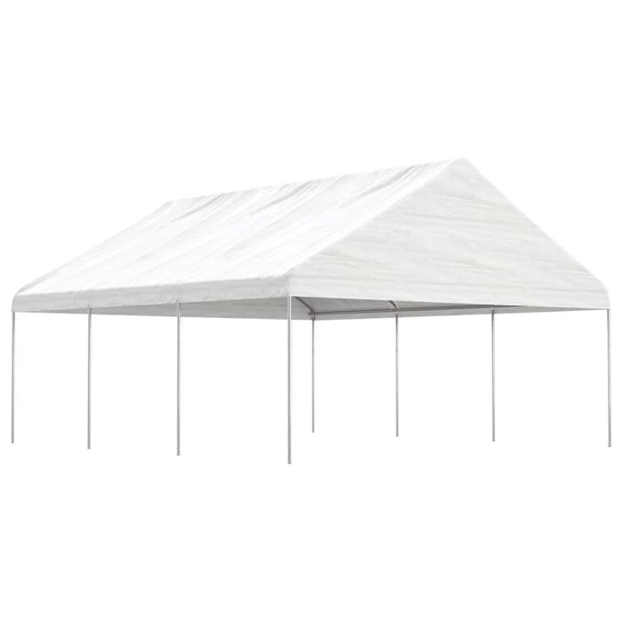 Gazebo con Tetto Bianco 6,69x5,88x3,75 m in Polietilene 3155519