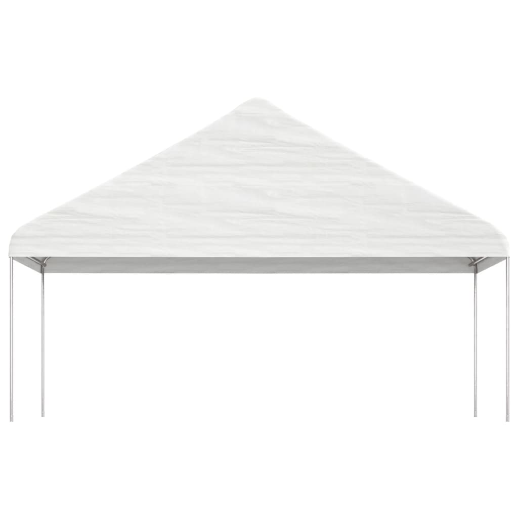 Gazebo con Tetto Bianco 6,69x5,88x3,75 m in Polietilene 3155519