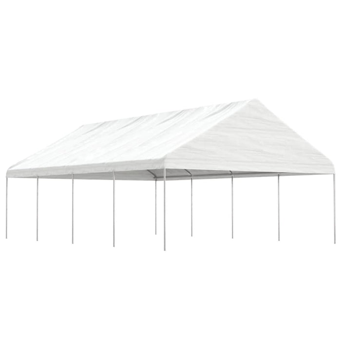 Gazebo con Tetto Bianco 8,92x5,88x3,75 m in Polietilene 3155520